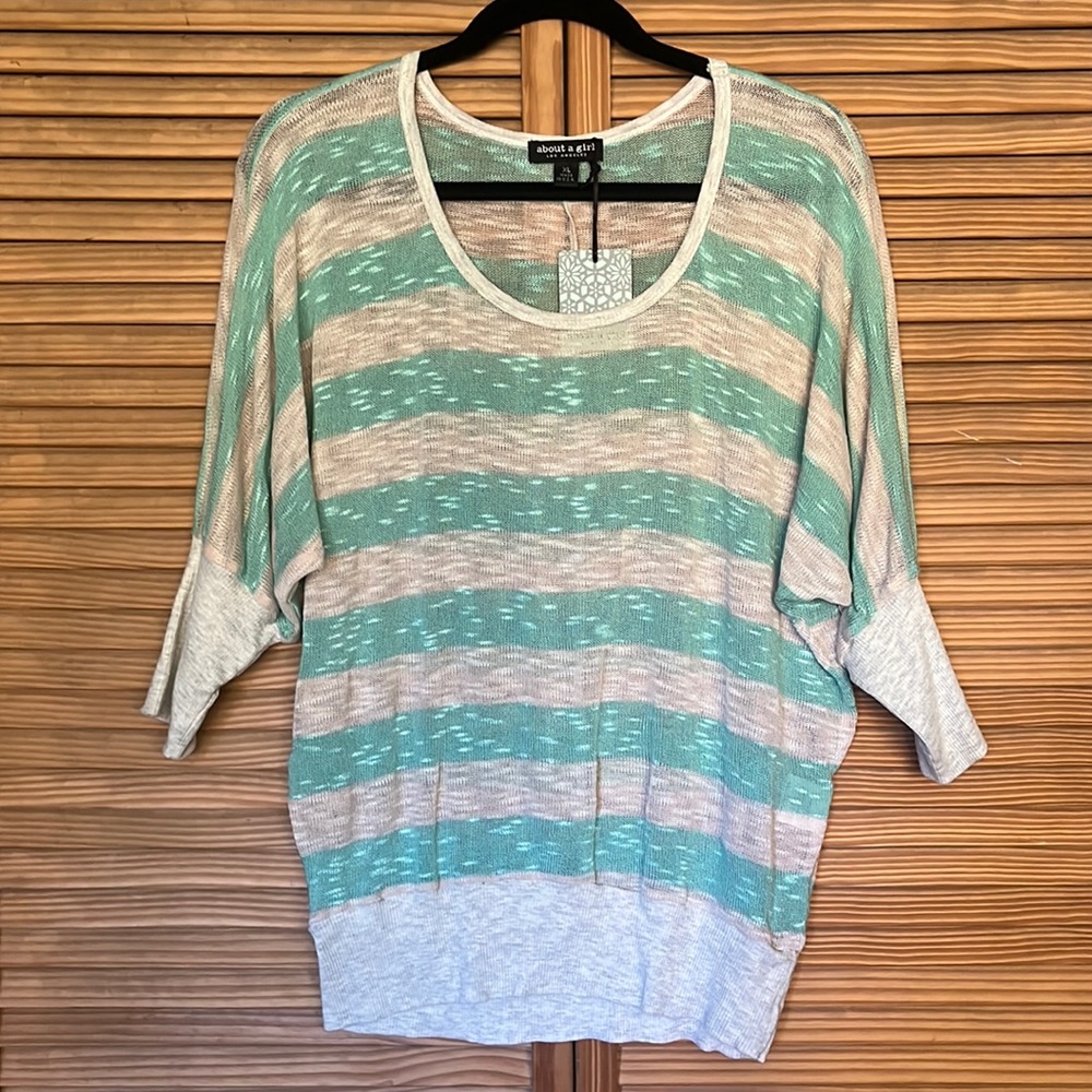 About A Girl striped blouse